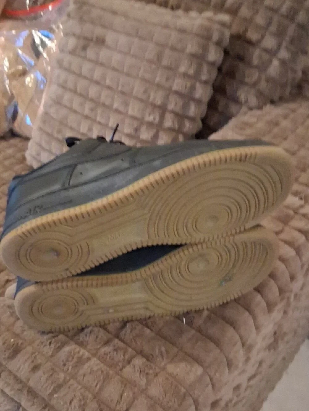 Nike Black Leather Low-Top Sneakers with Gum Sole